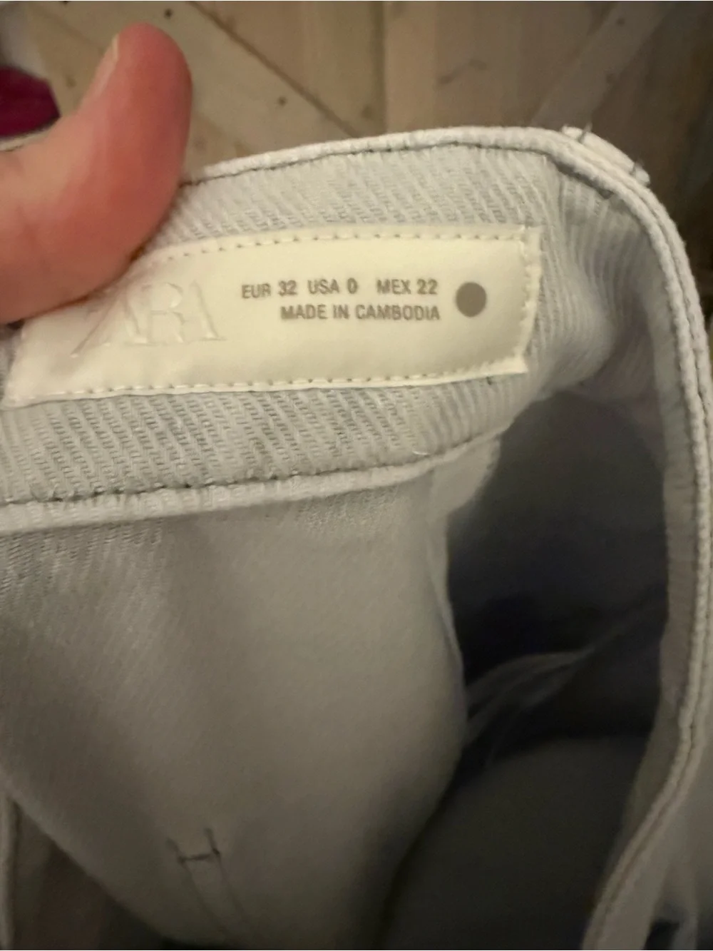 NWT Zara Baby Blue Wide-Leg Utility Pants
